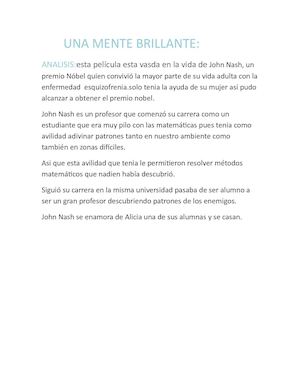 Una Mente Brillante Yinneth Tatiana