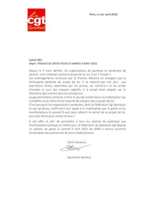 Préavis De Grève 09042016