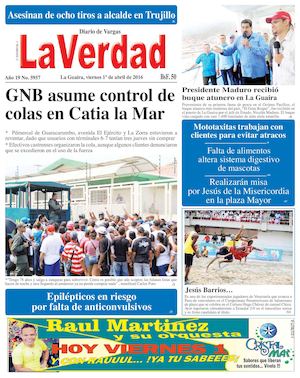 La Guaira, viernes 1 de abril de 2016 Año 19 Nº. 5957