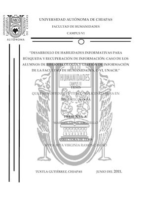 Tesis De Lic En Bibliotecologia