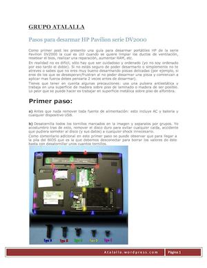 Desarmar Un Hp Pavilion Dv2000