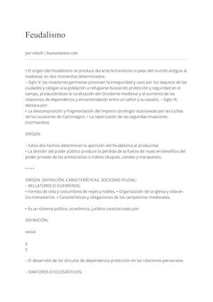 Feudalismo 11 10 2012