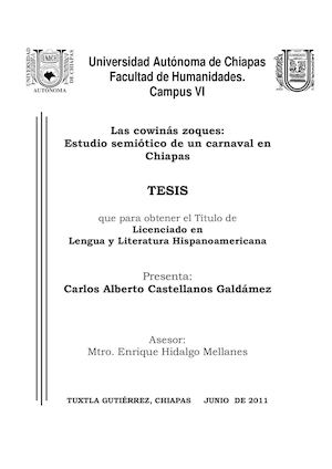 Las Cowinás Zoques Estudio Semiótico De Un Carnaval En Chiapas