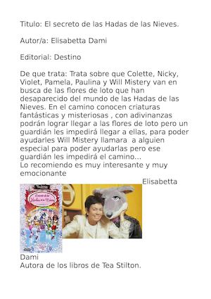 Recomendacion Libro Coleç ROCIO