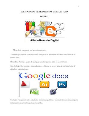 Ejemplos De Herramientas De Escritura Digital