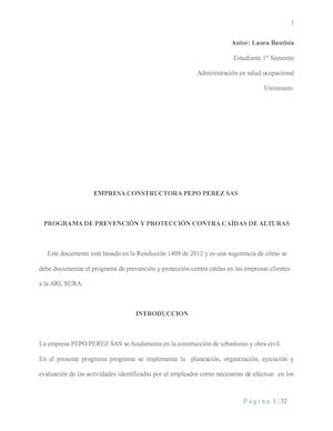 programa de protección contra caidas