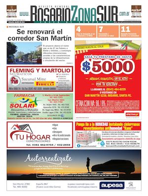 Periódico Rosario Zona Sur, Marzo 2016, edición Nro. 152