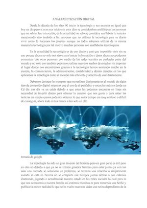 Analfabetización Digital