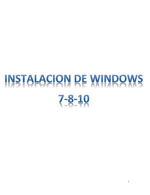 Instalacion De Windows Pdf