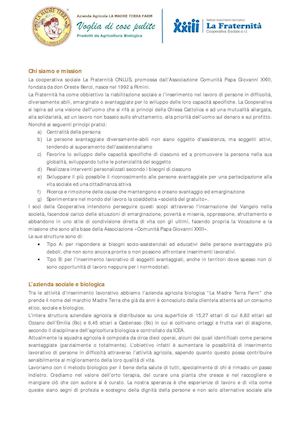 Presentazione Azienda Agricola La Fraternità