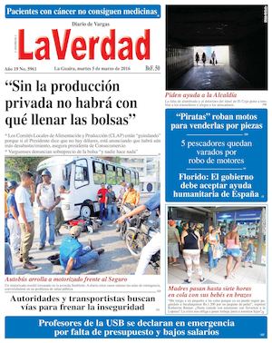 La Guaira, martes 5 de abril de 2016 Año 19 Nº. 5961