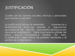 Justificación