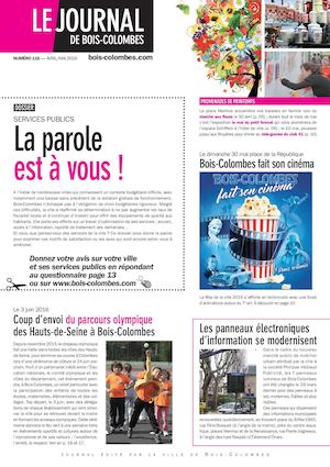 Journal de Bois-Colombes JBC n°116 AVRIL/MAI 2016