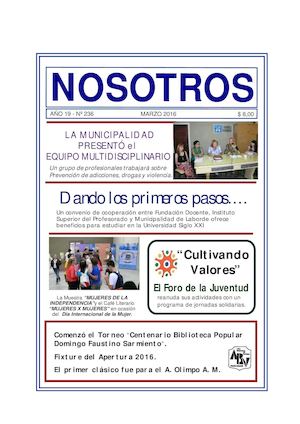 Revista Nosotros Marzo 2016