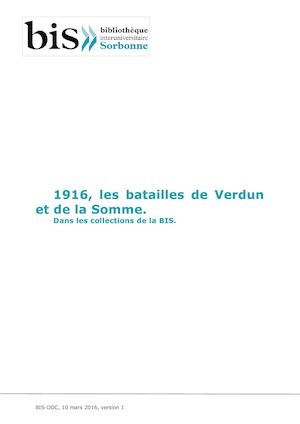 1916 Batailles De Verdun Et De La Somme