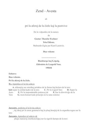 Zend Avesta 02 Esperanto Gustav Theodor Fechner
