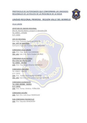 Protocolo Regionales