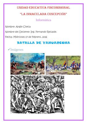 Batalla De Yahuarcoha