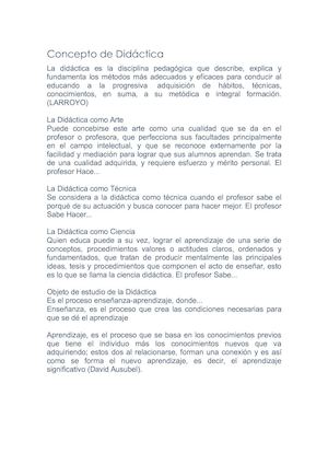 Concepto De Didáctica