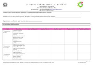 Scheda Osservazione Tutor