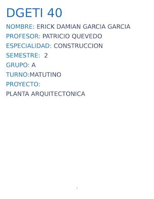 Proyecto planta arquitectónica.Erick