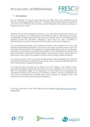 Fresco Workshop Schedule