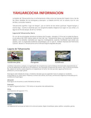 Yahuarcocha Informacion