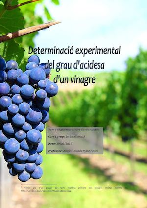 Determinació experimental del grau d'acidesa d'un vinagre