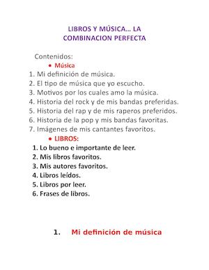Libros Y Música