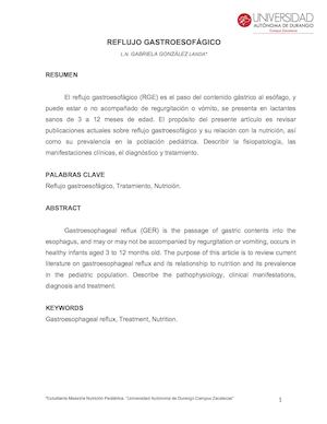 Reflujo Gastroesofagico