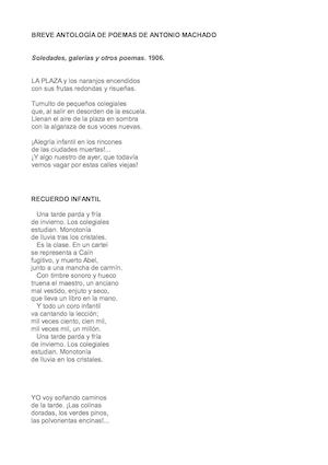 Antolog A Antonio Machado