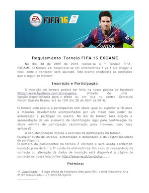 Fifa 16 Exgame Regulamento