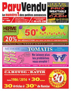 PARU VENDU DU 11 AVRIL 2016