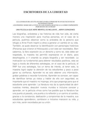 Escritores De La Libertad