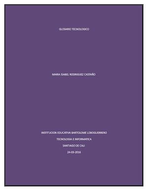 Glosario Tecnologico