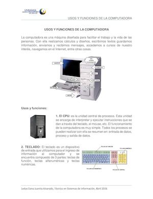 Usos Y Funciones De La Computadora
