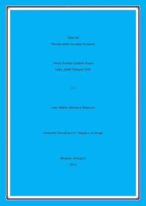 Parodia Actos Humanos (1) Yesica