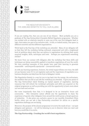 The Negotiation Society