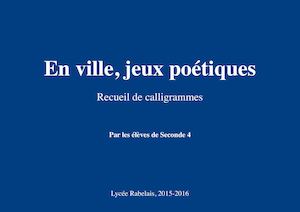 En Ville, Jeux Poétiques Recueil (C)