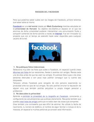 Riesgos Del Facebook