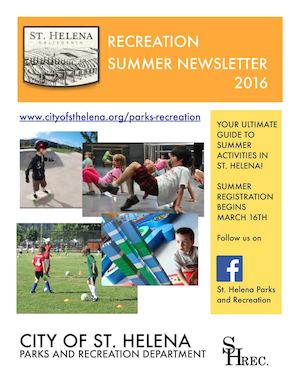 St. Helena Rec Summer Newsletter 2016