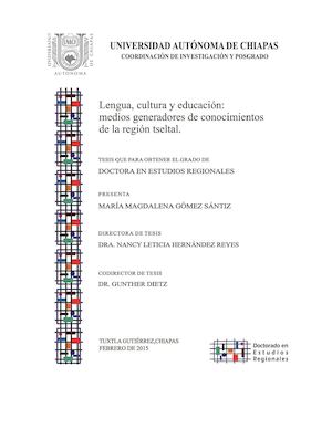 Lengua cultura y educación