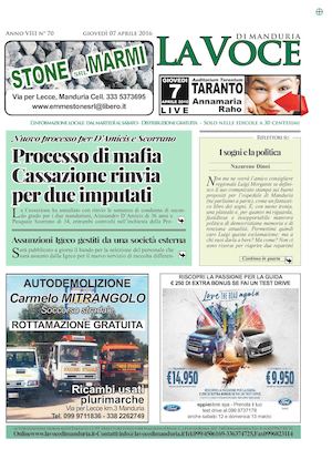 07 Aprile 2016 Anno VIII N 70