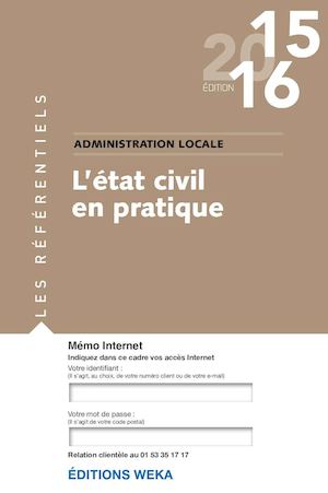 L'Etat civil en pratique - Extraits - Éditions WEKA