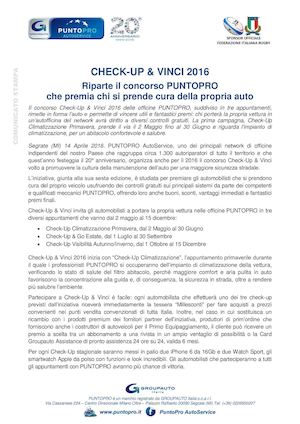 PUNTOPRO - Check Up&vinci 2016
