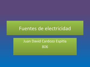 Fuentes De Electricidad