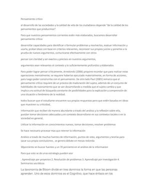 Pensamiento Critico