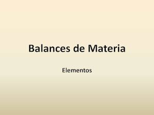 Elemento Del Balance