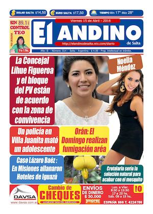 DIARIO EL ANDINO DE SALTA 15/04/16