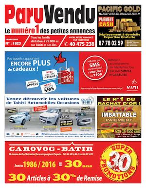 PARU VENDU DU 18 AVRIL 2016